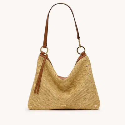 Hammitt Kyle Cocoa Raffia Gold Lrg
