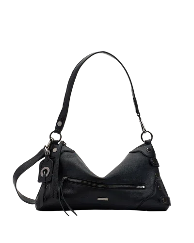 Hammitt Kyle Moto Black Gunmetal Med
