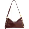 Hammitt Kyle Cherrywood Pebble Brushed Gold Sml In Burgundy
