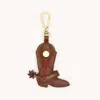 Hammitt Lauri Boot Charm Chocolate Diamond Pebble Antique Gold