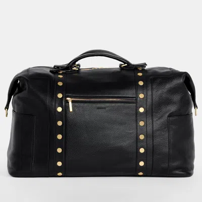 Hammitt Lax Intl Black Brushed Gold Red Zip