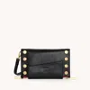 Hammitt Levy Black Brushed Gold Red Zip