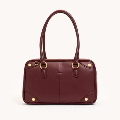 Hammitt Meredith Cherrywood Pebble Brushed Gold Med