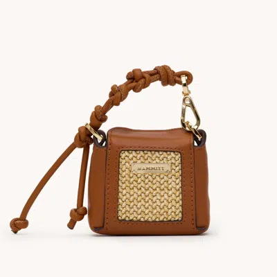 Hammitt Mini B Cocoa Raffia Gold