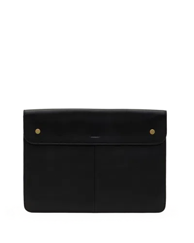 Hammitt Miranda Laptop Sleeve Black Brushed Gold 16