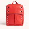 Hammitt Montana Backpack Lighthouse Red Brushed Silver Xl