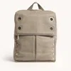 Hammitt Montana Backpack Pewter Pebble Brushed Silver Xl
