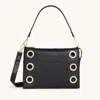 Hammitt Montana Clutch Black Brushed Gold Lrg