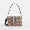 Hammitt Montana Clutch Contrast Snake Brushed Gold Sml