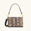 Hammitt Montana Clutch Contrast Snake Brushed Gold Sml