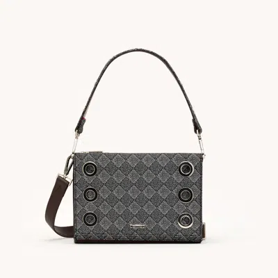 Hammitt Montana Clutch Diamond Marquee Silver Sml