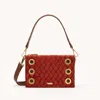 Hammitt Montana Clutch Monarch Velvet Antique Gold Sml In Red