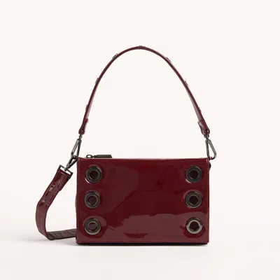 Hammitt Montana Clutch Pirouette Patent Gunmetal Sml