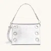 Hammitt Montana Clutch Sidewalk Silver Brushed Silver Lrg