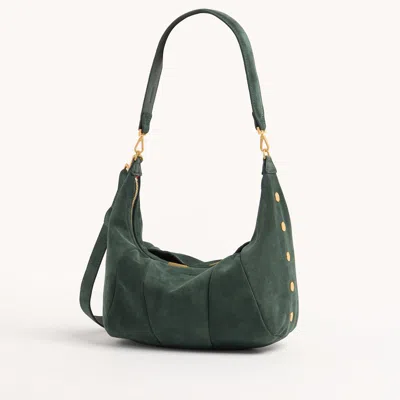 Hammitt Morgan Green Room Suede Brushed Gold