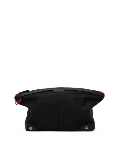 Hammitt Nicky Travel Pouch Black Nylon Gunmetal Lrg