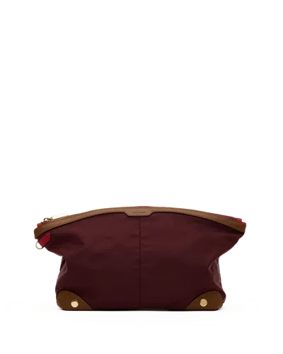 Hammitt Nicky Travel Pouch Wine Nylon Gold Lrg
