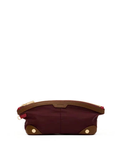 Hammitt Nicky Travel Pouch Wine Nylon Gold Short
