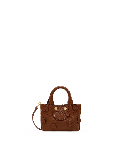 Hammitt Olympia Tote Sienna Flora Brushed Gold Mini In Brown