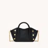 Hammitt Paul Black Press Brushed Gold Red Zip Mini