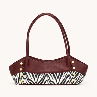 Hammitt Paul Short Zebra Brushed Gold Med