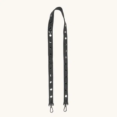 Hammitt Rivet Strap 1 Inch Black Gunmetal