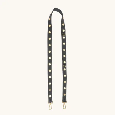 Hammitt Rivet Strap 1 Inch Pewter Brushed Gold