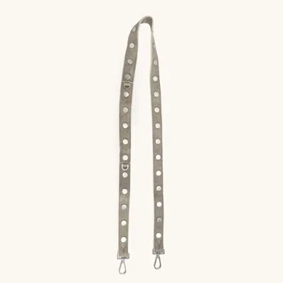 Hammitt Rivet Strap 1 Inch Pewter Brushed Silver