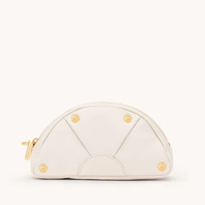 Hammitt Shelley Pouch Calla Lily White Brushed Gold Hammered