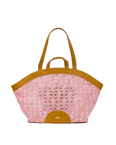 Hammitt Shelley Resort Tote Huntington Garden Gold In Pink
