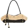 Hammitt Short Paul Genuine Shearlign & Leather Baguette Bag