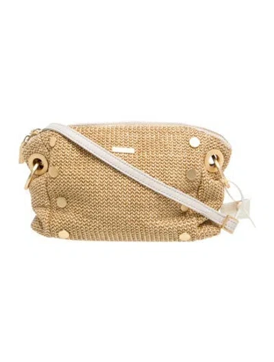 Pre-owned Hammitt Straw Crossbody Bag W/ Tags In Neutrals