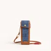Hammitt Sunny Carrier Mosaic Denim Brushed Gold