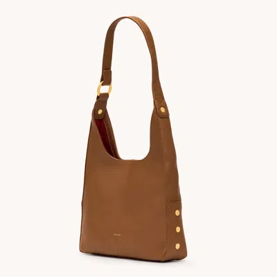Hammitt Tim Mahogany Pebble Brushed Gold Med