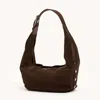 Hammitt Tom Belted Suede Gunmetal Med