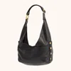 Hammitt Tom Zip Black Brushed Gold Red Zip Med