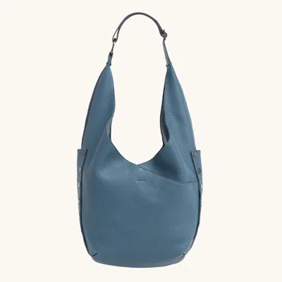 Hammitt Tom Zip Curated Blue Gunmetal Lrg