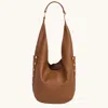 Hammitt Tom Zip Mahogany Pebble Brushed Gold Red Zip Lrg