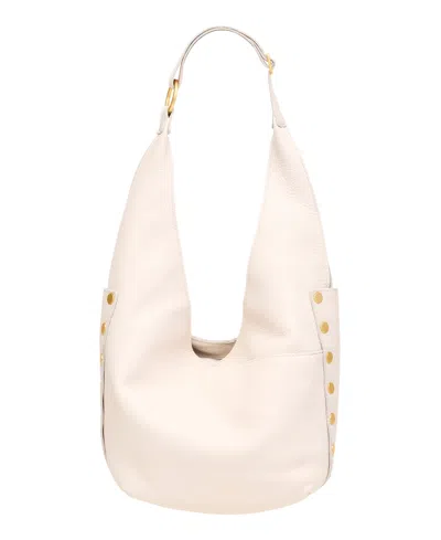 Hammitt Tom Zipper Small Leather Hobo Handbag In Calla Lily White