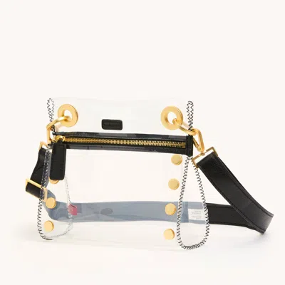 Hammitt Tony Clear Black Brushed Gold Sml