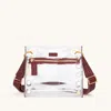 Hammitt Tony Clear Crimson Brushed Gold Sml