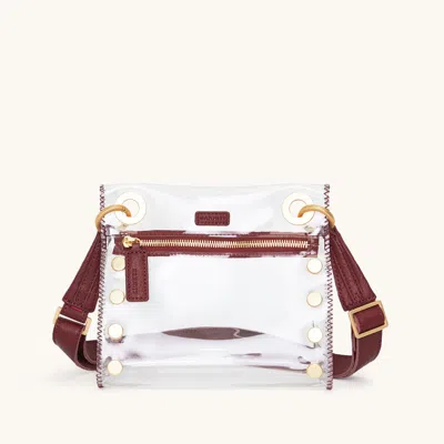 Hammitt Tony Clear Crimson Brushed Gold Sml
