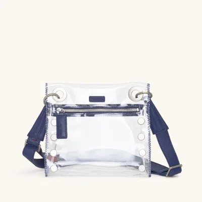 Hammitt Tony Clear Indigo Brushed Silver Sml