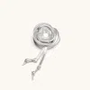 Hammitt Vince Floral Charm Sidewalk Silver Brushed Silver