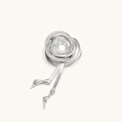 Hammitt Vince Floral Charm Sidewalk Silver Brushed Silver
