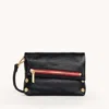 Hammitt Vip Black Brushed Gold Red Zip Sml