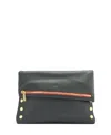 Hammitt Vip Small Leather Crossbody In Black Brushed Gold Red Zip