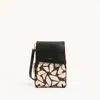 Hammitt Vip Mobile Giraffe Brushed Gold Red Zip