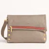 Hammitt Vip Pew Brushed Gold Red Zip Lrg