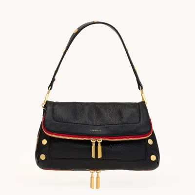 Hammitt Vip Project Speakeasy Brushed Gold Red Zip